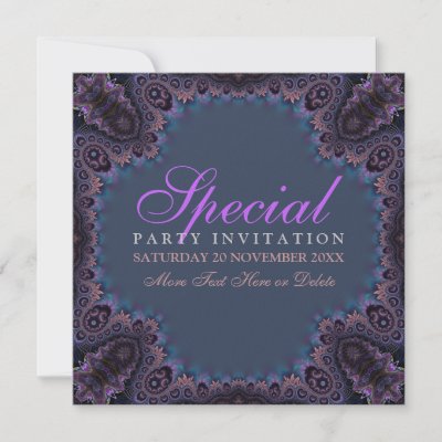 Exotic Dark Gothic Goddess Party Invitation