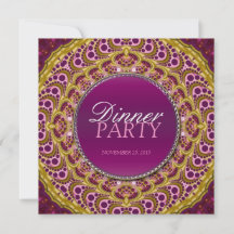 Dinner Party Invitations on Exotic Eastern Dinner Party Special Invitation