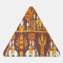 Exotic Fabric Designs Triangle Sticker