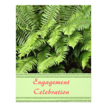 Exotic Fern Engagement Invitation