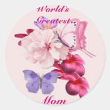Exotic Floral for Mom Stickers