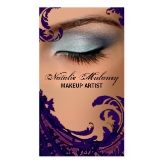 Exotic Floral Makeup Artist Business Card profilecard
