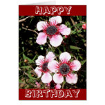 Exotic flowers birthday card