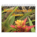 Exotic Flowers of Hawaii calendars