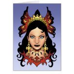Exotic Gothic Queen with Ankh Earrings by Al Rio Card
