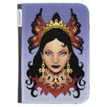 Exotic Gothic Queen with Ankh Earrings by Al Rio Kindle Keyboard Case