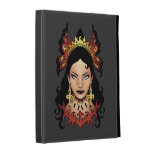 Exotic Gothic Queen with Ankh Earrings by Al Rio iPad Cases