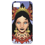 Exotic Gothic Queen with Ankh Earrings by Al Rio iPhone 5 Covers