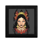 Exotic Gothic Queen with Ankh Earrings by Al Rio Jewelry Box