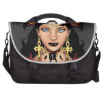 Exotic Gothic Queen with Ankh Earrings by Al Rio Laptop Bags