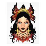 Exotic Gothic Queen with Ankh Earrings by Al Rio Customized Letterhead
