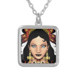 Exotic Gothic Queen with Ankh Earrings by Al Rio Jewelry
