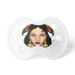 Exotic Gothic Queen with Ankh Earrings by Al Rio Pacifiers
