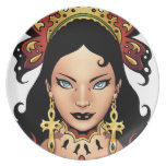 Exotic Gothic Queen with Ankh Earrings by Al Rio Plate