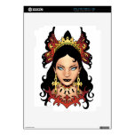 Exotic Gothic Queen with Ankh Earrings by Al Rio Decals For The iPad 2
