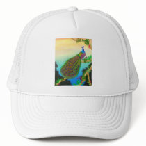 Exotic Green Peacock Hat