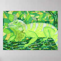 Exotic Iguana Print