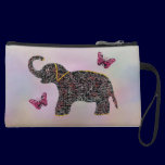Exotic Jewel Elephant Suede Mini Clutch bagettes bags
