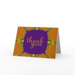 Exotic Lace Thank You Gracias Merci Danke Card
