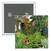 Exotic Landscape   (Paysage Exotique) Pinback Button