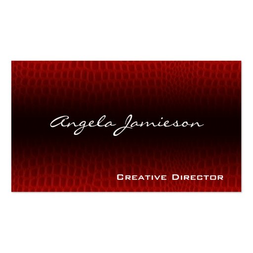 Exotic Leather Modern Professional Business Cards (front side)