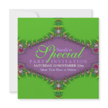 Exotic Magic Genie Fractal Art Invitation