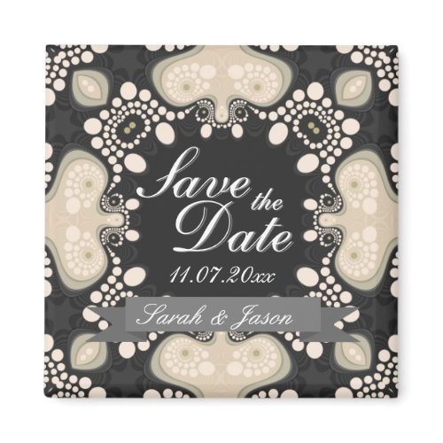 Exotic Modern Tribal Save the Date Wedding Magnet magnet