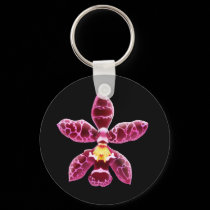 Exotic Odontoglossum Orchid Flower keychains