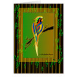 Exotic Parrot by Debbie Jensen Greeting Cards