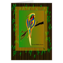 Exotic Parrot by Debbie Jensen Greeting Cards