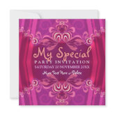 Exotic Pink Girls Boudoir Party Invitation invitation