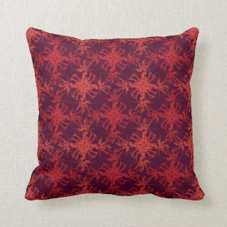 Exotic Red and Purple Damask Floral