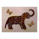 Exotic Rose Elephant Card