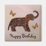 Exotic Rose Elephant Magnets