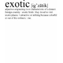 Exotic - T-shirt definition
