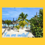 Exotic Tropical Beach Invitation card invitations