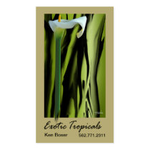 Exotic Tropicals - Florists Floral Stylists business cards by StylishBusinessCards Exotic Tropicals - Florists Floral Stylists business cards