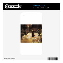 Exotic woman tiger palace iPhone 4 skin