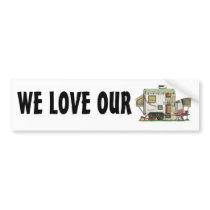 Expandable Hybred Trailer Camper bumper stickers