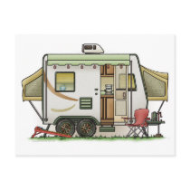 Expandable Hybred Trailer Camper postcards by art1st Expandable Hybred Trailer Camper postcards