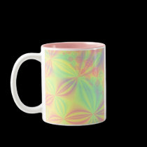 Expansion Fractal Mug. Pastel Colors. Customizable