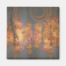 Expansion – Golden Shimmering City of Dream Fridge Magnets
