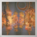 Expansion – Golden Shimmering City of Dream Print