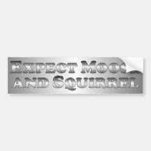 Expect Moose and Squirrel - Basic Bumper Sticker