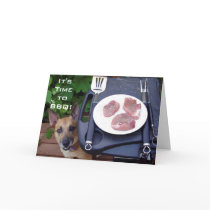 Expectant Dog BBQ Invitation Card
