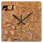 Expectation by Klimt Vintage Victorian Art Nouveau Wall Clocks