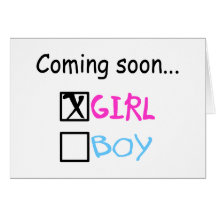Expecting A Baby Girl Card