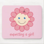 Expecting a Girl Mouse Mats