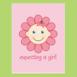 Expecting a Girl Postcard