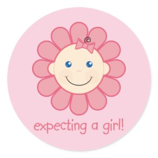 Expecting a Girl sticker